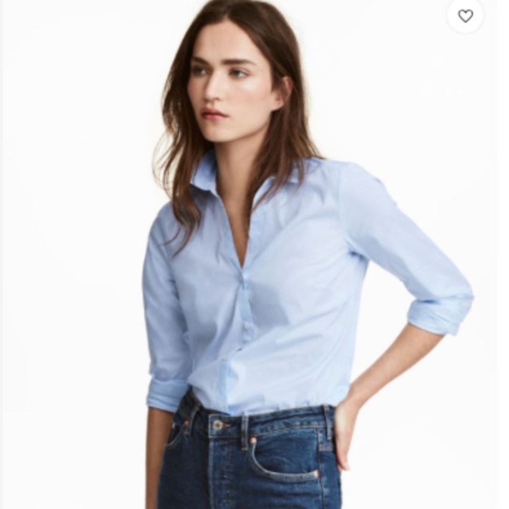 H&M Baby Blue Button Up